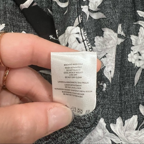 SPIRITUAL GANGSTER Kimono Womens OS Black Floral Open Tie Front Cover Up Boho - Picture 9 of 12